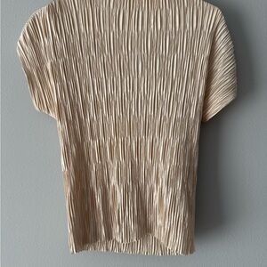 Zara Beige Pleated Blouse